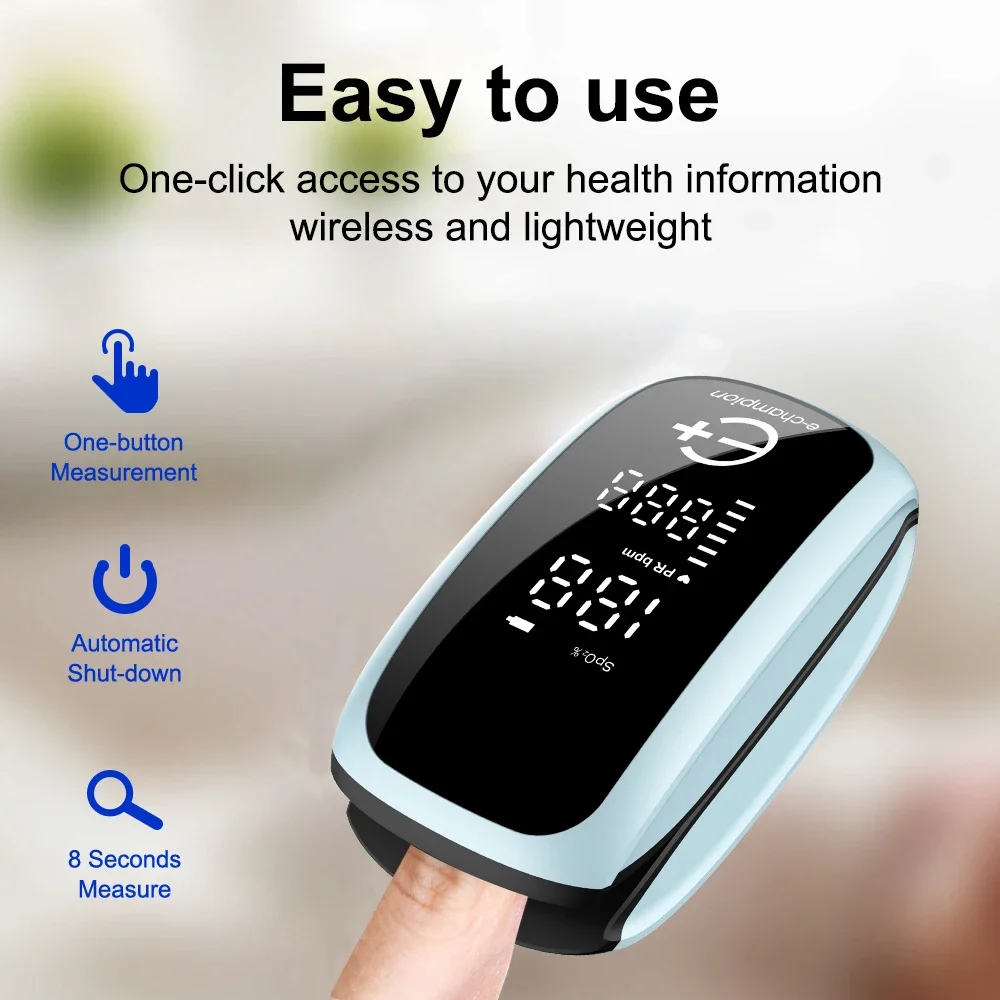 Pulse Oximeter Fingertip Rechargeable - Blutsauerstoffsättigungsmonitor, digitales LED-Display, wiederaufladbares medizinisches Oximeter