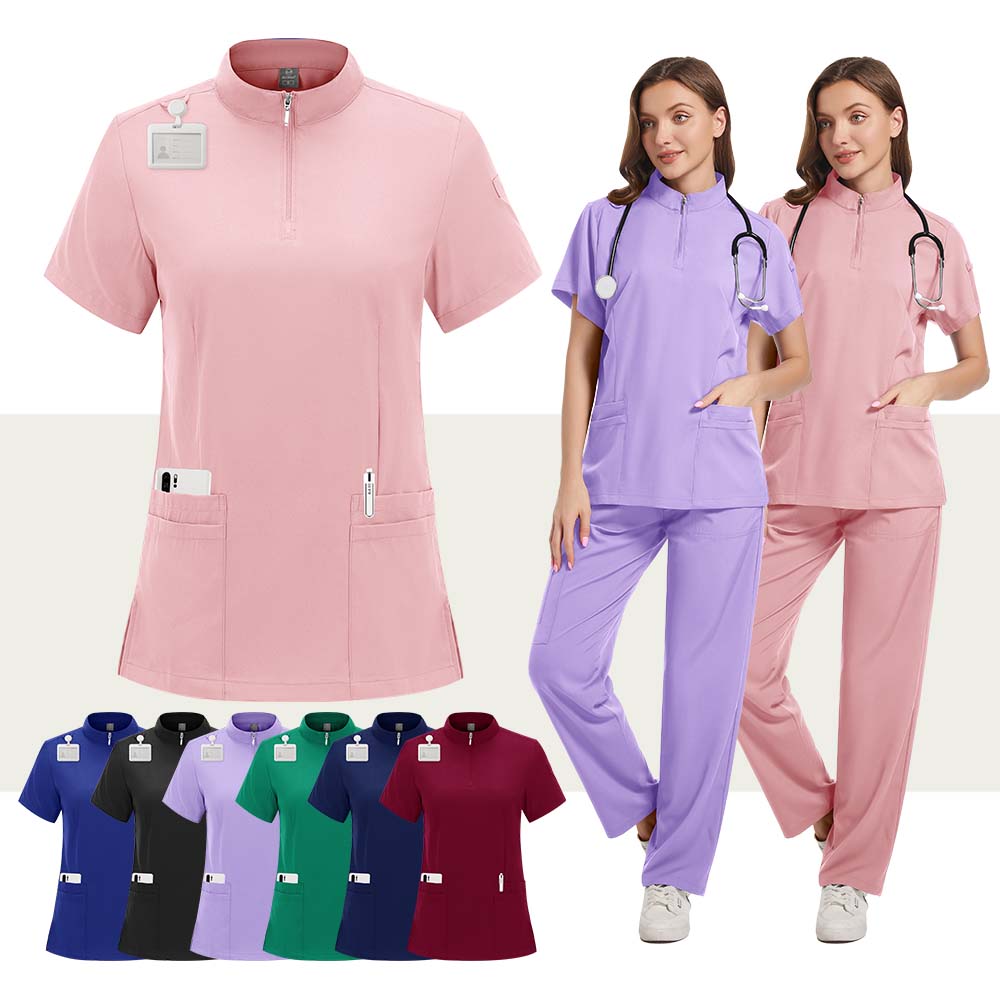 Medical Supplies - Stretch-Scrubs-Set für Damen, medizinische Uniformen, OP-Oberteile,