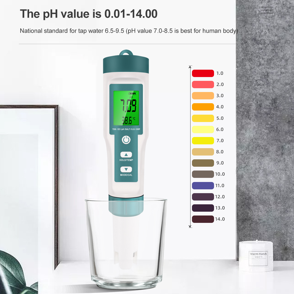 7-in-1 PH TDS EC ORP Salzgehal – Ph Meter Digital Water Tester Bewertung und Preis