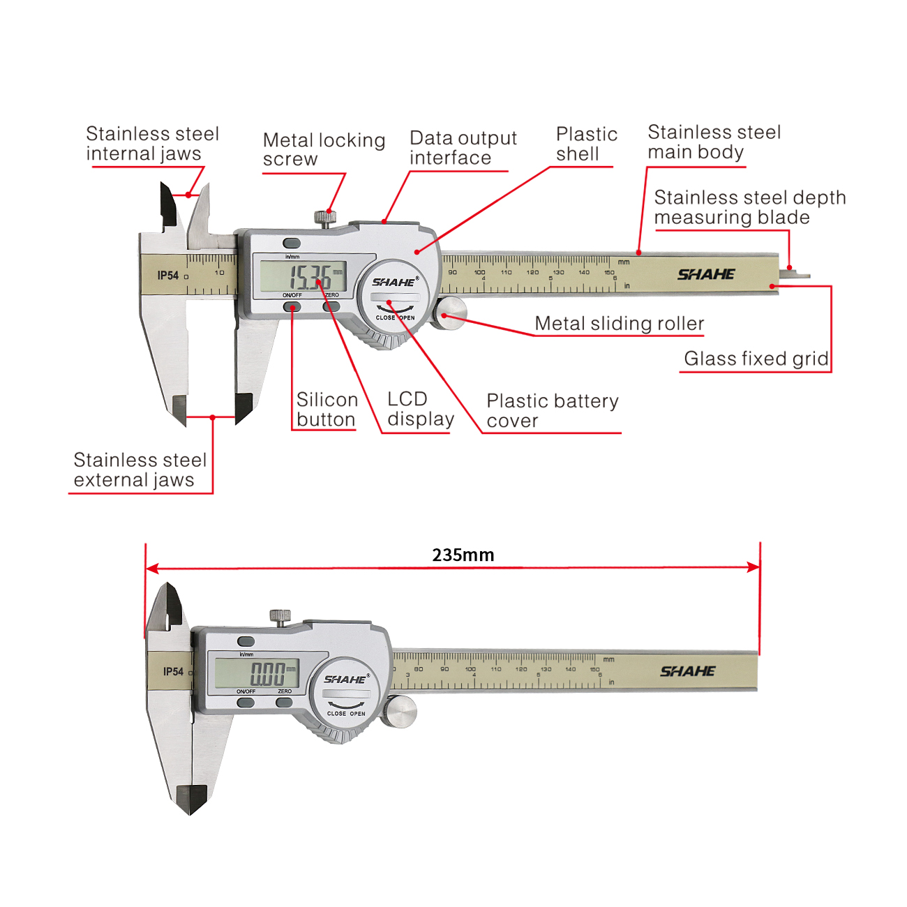 Shahe Digitale Messlehre 0-150 – Digital Caliper 150Mm Stainless Steel Bewertung und Preis