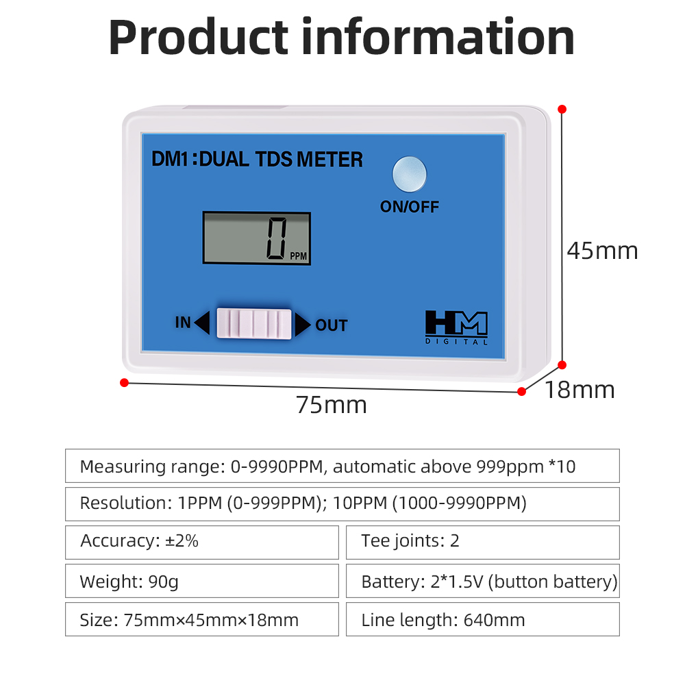 DM1 Dual TDS Wasserqualitätste – Ph Meter Digital Water Tester Bewertung und Preis